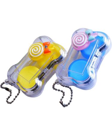 Solustrie Travel Contact Lens Container | 10-Sentence Cosmetic Lens Case & Tools for Lenses Glasses Frame Lollipop Design - Buy Online on GoSupps.com