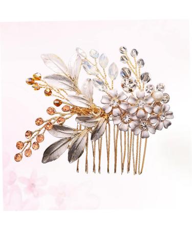 DOITOOL Hair Combs for Women Beige Bath Towel Essential Oils Wallet Pearl Hair Barrettes Hair Accessories for Prom Ice Face Mold Wedding Hair Clip Tiara European Style Bride - Buy Online on GoSupps.com