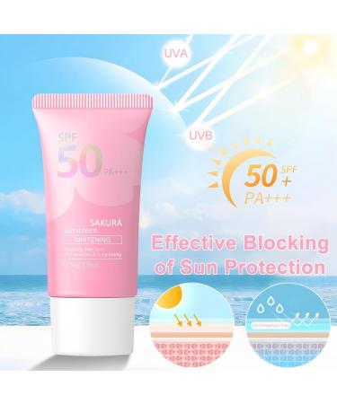 MAOYING Body lotion with cherry blossom SPF 50 PA+++ UV sunscreen fluid a light longlasting moisturizer for all skin types - Buy Online on GoSupps.com