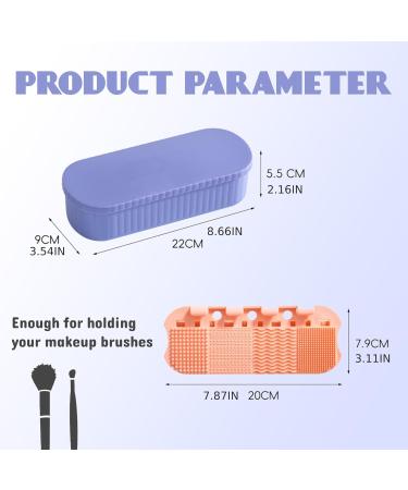 Buy Makeup Brush Cleaning Mat - Silicone 3-in-1 Cleaner & Organizer | Travel-Friendly Beige Brush Storage - Buy Online on GoSupps.com