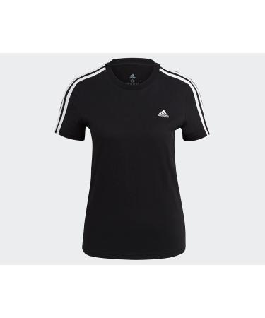 Buy adidas Women's Essentials Slim 3-Stripes Long Sleeve T-Shirt - Black/White | International Shipping Available - Buy Online on GoSupps.com