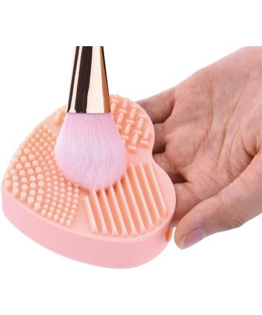 Glamza Durable Makeup Brush Cleaner Cosmetic Cleaning Silicone Egg Heart Glove Tool UK - Buy Online on GoSupps.com