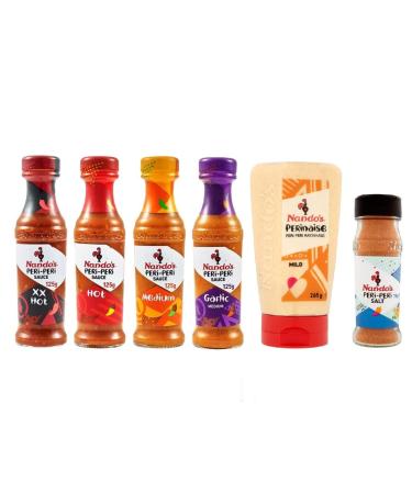 Nando's Peri-Peri Perinese Salts and 4 Assorted Nando Sauces 125 g