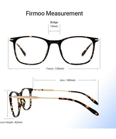 Firmoo Blue Light Blocking Computer Glasses Anti Eye Strain Headache UV Cut A-tortoise 0.0x - Unisex - Buy Online on GoSupps.com