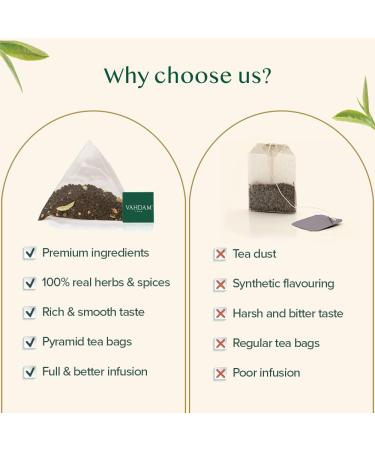 Buy Vahdam Masala Chai Tea Bags - 100% Natural Spices 30 Pyramid Bags Authentic Indian Blend International Shipping Available - Buy Online on GoSupps.com