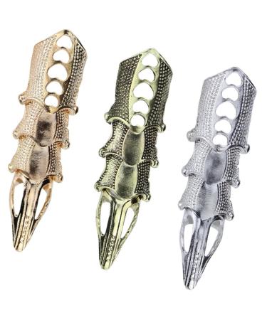 Frcolor Halloween Costume Claw Rings - Full Finger Gothic Nail Set for Men & Girls | 3-Piece Movable Ankle Armor - Buy Online on GoSupps.com