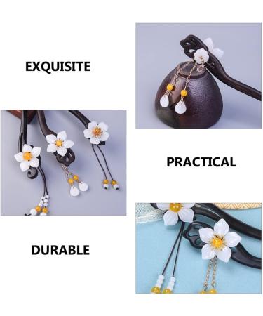 minkissy Antique Flower Hairpin Wedding Hair Clips for Brides Hair Sticks Decorative Hair Forks Barrettes for Hair Wedding Decoration Tiara Chopsticks The Flowers Women's Wooden - Buy Online on GoSupps.com