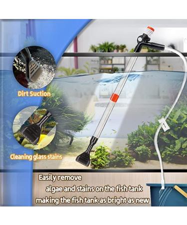 STARROAD-TIM Aquarium Gravel Cleaner Kit - Water Changer & Filter Cleaning with Long Nozzle, Air-Pressing Button, Adjustable Flow Controller - 15*2 Inches - Buy Online on GoSupps.com