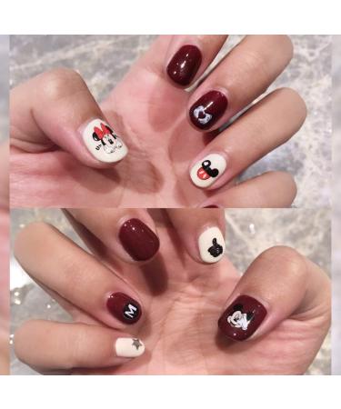 VPQNE 14 Sheet Cute Cartoon 3D Nail Art Stickers - Mickey & Minnie Mouse DIY Decals for Women & Girls - Buy Online on GoSupps.com