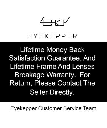 Eyekepper Oversized Retro Eyeglasses for Women - Grey/Tortoise Frame, 0.0 x Magnification - Buy Online on GoSupps.com