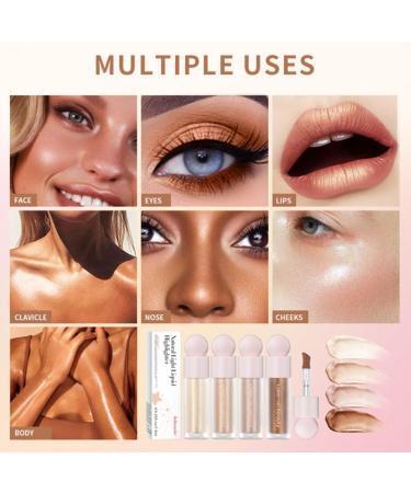 Surligneur liquide cr me scintillante hydratante et claircissante pour visage et corps (#03 ou rose) #03 ROSE GOLD 1 ml (Lot de 1) - Buy Online on GoSupps.com