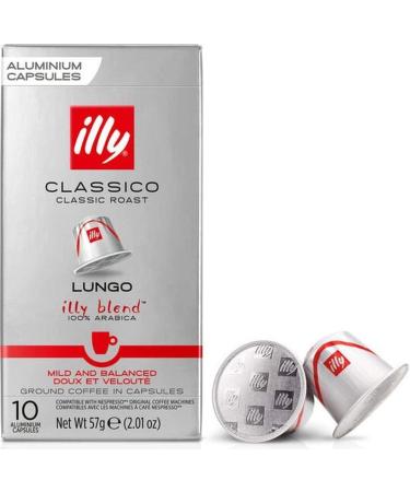 80 x ILLY Compatible * Aluminium Coffee Capsules Classico Lungo - Classic Roasting