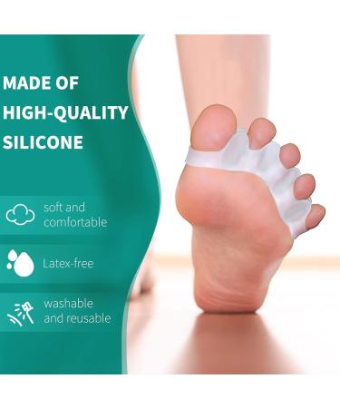 Pack of 10 Gel Toe Separators | Silicone Toe Spacers for Bunions & Correct Alignment | Restore Overlapping Toes - Buy Online on GoSupps.com