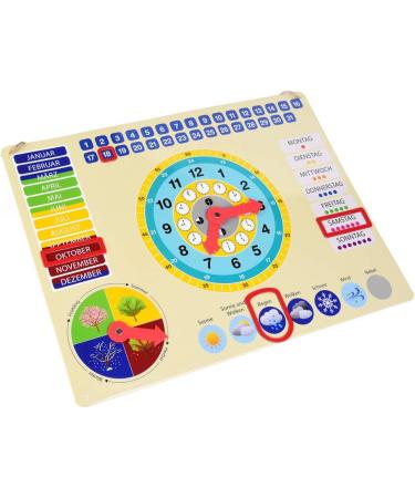 ewtshop Colorful Metal Learning Clock - Date Time & Seasons Educational Board - Buy Online on GoSupps.com