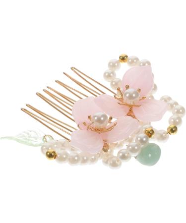 Beaupretty the comb flower pearl hairpins wedding headwear chinese hairpin kimono hair barrettes flower tassel clip cheongsam hair accessories hanfu hair clip the flowers set Accessories - Buy Online on GoSupps.com