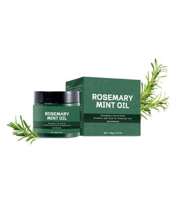 Huile Fortifiante Bio Romarin Menthe Cuir Chevelu & Cheveux pour la croissance des cheveux Huile Capillaire Romarin Naturelle pour Tous Types de Cheveux 100ml
