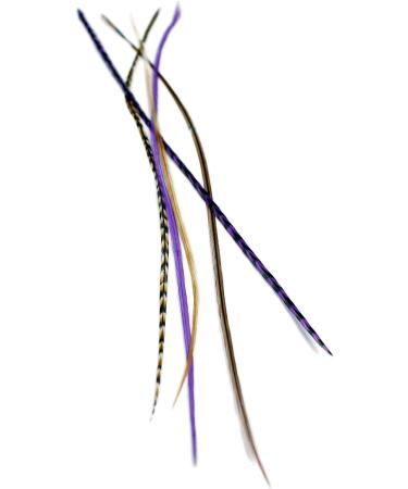 Real Feather Hair Extensions - Auburn Purple (5 Feathers) | Top Quality Feathers - Buy Online on GoSupps.com