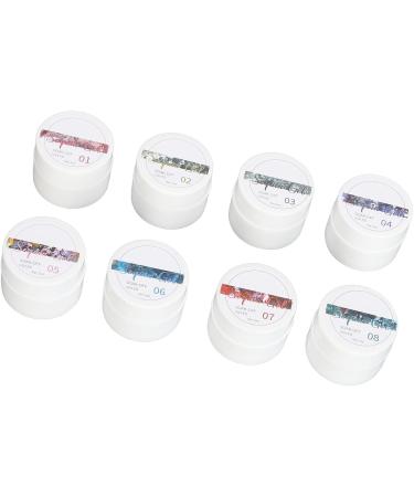 Glitter Nail Polish 8 Shiny Metallic Colors Professional Nail Gel for Salon - Buy Online on GoSupps.com