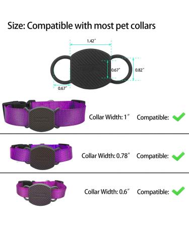 Airtag Dog Collar Keeper - 2 Pack Cat GPS Shell - Anti-Wing Pet Tracker Compatible with Apple Item Finder - Silicone Protective Cover for Backpack Belt Loop - Black/White - Buy Online on GoSupps.com