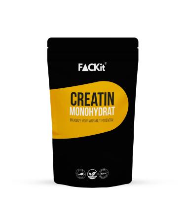 Fackit creatine monohydrate powder - micronized high -dose and purely vegan creatine - made in Austria - different sizes (500 grams)