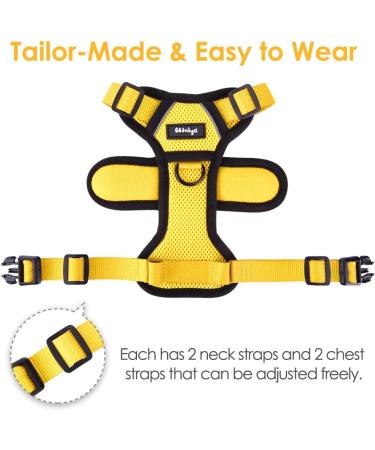 Breakproof Cat Dish & Adjustable Leash Set - Soft Reflective Kitten Vest for Small Cats (Yellow XS) - Buy Online on GoSupps.com