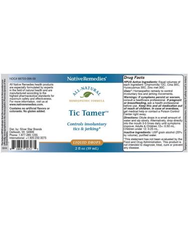 Native Remedies Tic Tamer 2 Pack - Natural Relief for Tics - 2 Pack Bundle - Buy Online on GoSupps.com