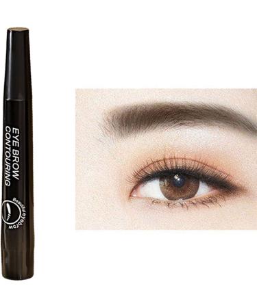 Eyebrow Pen Eye Brow Pencils for Women with 4-Fork-Tip Create Natural Hair-Like Brows Microblading Eyebrow Pen (Black) - Buy Online on GoSupps.com