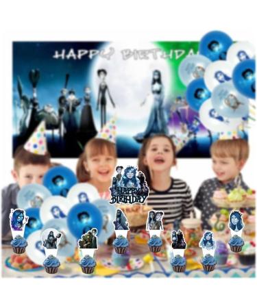 25pcs Corpse Bride Cake Decorations with 1pcs Cake Topper 24pcs Cupcake Toppers for Corpse Bride Birthday Party Supplies - Buy Online on GoSupps.com