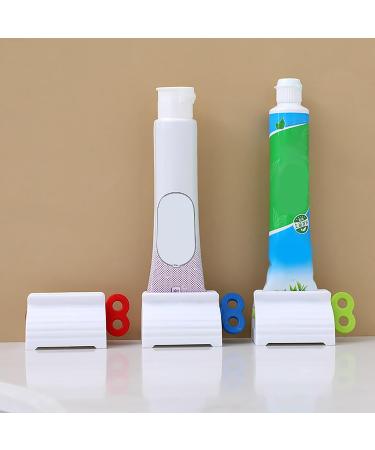 Erhigher Toothpaste Dispenser 4pcs Automatic Toothpaste Squeezer Tube Cosmetics Press Face Cleanser Dispenser Blue - Buy Online on GoSupps.com