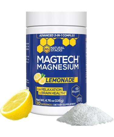 Magtech Magnesium Capsules & Lemonade Bundle - 3 Forms of Magnesium - Supports Relaxation and Brain Health* - 60 Total Servings - Buy Online on GoSupps.com