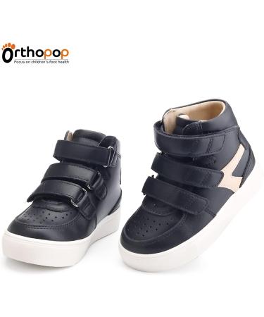 Orthopedic Kids Shoes for Flat Feet with Arch & Ankle Support - Black, Size 3.5 - Buy Online on GoSupps.com