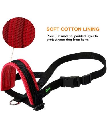 ILEPARK XXL Red Nylon Dog Muzzle - Adjustable Loop to Prevent Biting Barking & Chewing | International Shipping - Buy Online on GoSupps.com