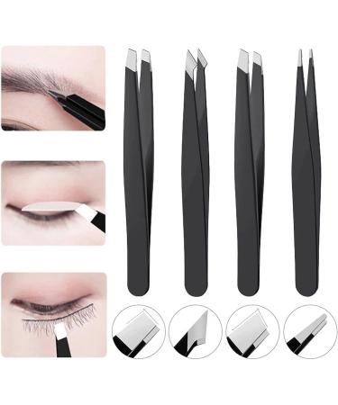 Professional Precision Tweezers Set for Eyebrows & Facial Hair Removal - Stainless Steel Kit for Men and Women - Buy Online on GoSupps.com
