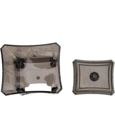 Cotton Pad Dispenser Sturdy ABS Transparent Dustproof Easily Accessible Holder Makeup for Bathroom (Transparent Grey) - Buy Online on GoSupps.com