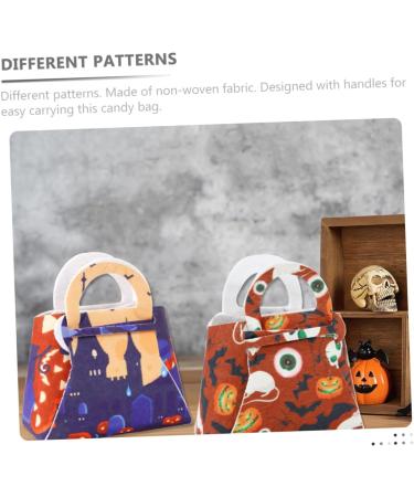ifundom 6pcs Handbags Halloween Treat Bag Goodie Handles Trick-or-treat for Non Pouches Handle Reusable - Buy Online on GoSupps.com