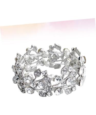 Elegant Rhinestone Tennis Bracelet for Women - Diamond Light Bond Open Bangle Jewelry - Buy Online on GoSupps.com