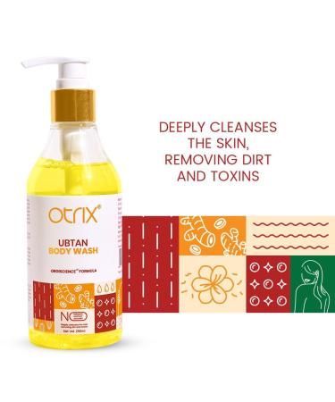 Otrix_ Ubtan Body Wash | Tan Removal Formula with Turmeric & Saffron | Body Wash For Women & Men - 290ml - Buy Online on GoSupps.com