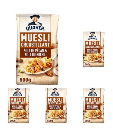 Quaker Muesli Croustillant Noix De P can & Du Br sil 500g (Lot de 5) Noix de P can 500 g (Lot de 5)