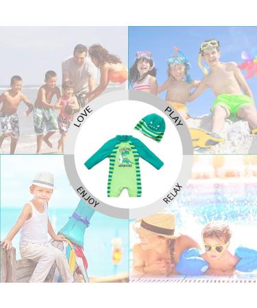 UPF 50+ Dinosaur Baby Boy Swimwear Set with Sun Hat | 12-18 Months - Buy Online on GoSupps.com