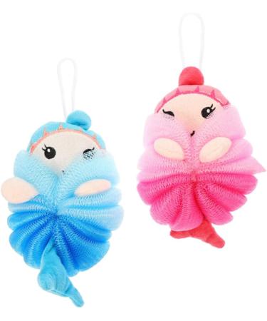 Angoily 6 Pcs Cartoon Bath Sponges for Kids | Mesh Pouf Bath Balls | Fun & Safe Shower Loofah for Bathing & Cleaning - Buy Online on GoSupps.com