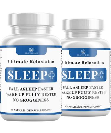 Relaxation Sleep Aid Natural Non-Habit Forming Sleep Supplement Developed to Support for Longer & Better Sleep Chamomile Magnesium Melatonin Ashwagandha GABA Drug-Free (120 Count)