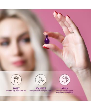 Dermgenix Daily Hair Serum Capsules Advanced Keratin and Ceramide Repair Formula for Damaged and Frizzy Hair (50 ct) Purple - Buy Online on GoSupps.com