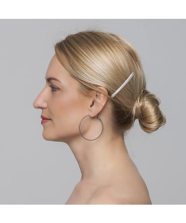 French Barrettes DIY Basics: 20 Silver Metal Hair Clips for Women - 7 cm Durable Hairdresser Accessories - Buy Online on GoSupps.com