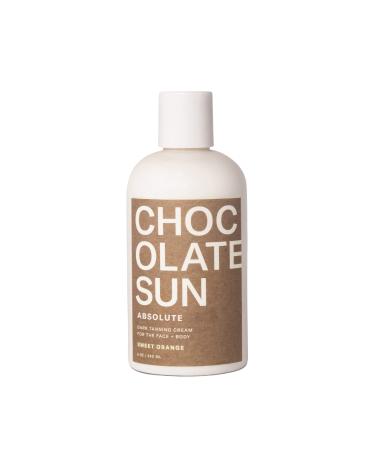 Chocolate Sun - Organic Absolute Dark Tanning Cream Face & Body | Clean Non-Toxic Sunless Tanning (Dark Skin Tones 8 oz | 236 ml)