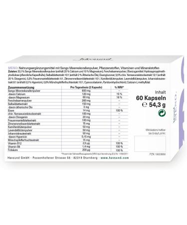 H vsund Meno Menopause Capsules | Vegan Vitamins for Menopause | 60 Laboratory-Tested Tablets with M nchspfeffer & Yams Root - Buy Online on GoSupps.com