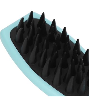 4-Part Scalp Massage Brush - Soft Bristle Silicone Hair Brush for Deep Cleaning | Travel-Friendly with Blue Handle & Black Teeth - Buy Online on GoSupps.com