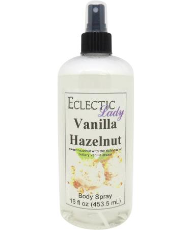 Vanilla Hazelnut Body Spray 16 ounces Body Mist for Women with Clean Light & Gentle Fragrance Long Lasting Perfume with Comforting Scent for Men & Women Cologne with Soft Subtle Aroma For Daily 16 Fluid Ounces