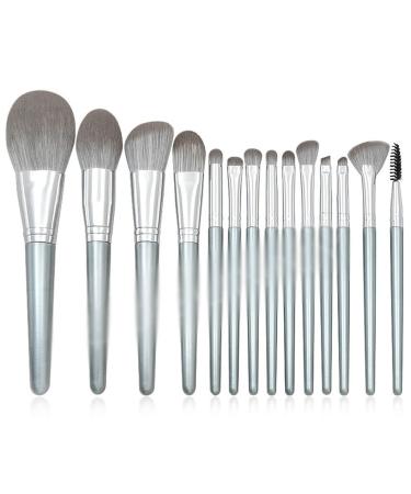 14 Wooden Handle Makeup Brush Set - Powder Shadow Eyebrow Brushes - Eco-Friendly Makeup Tools for Flawless Application - Buy Online on GoSupps.com