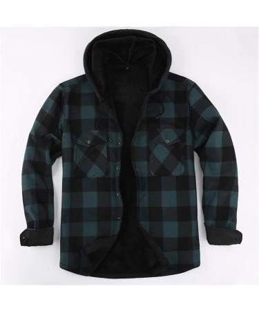 Hanxiulin Men's Fleece Jacket - Plush & Windproof Winter Coat | Thick Lined Casual Fashion in Green - Premium Quality 3XL - Buy Online on GoSupps.com