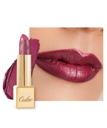 OULAC Metallic Shine Glitter Lipstick Purple High Impact Lipcolor Lightweight Soft and Ultra Hydrating Long Lasting Vegan & Cruelty-Free Full-Coverage Lip Color 4.3 g/0.15 oz Love Particle(03)